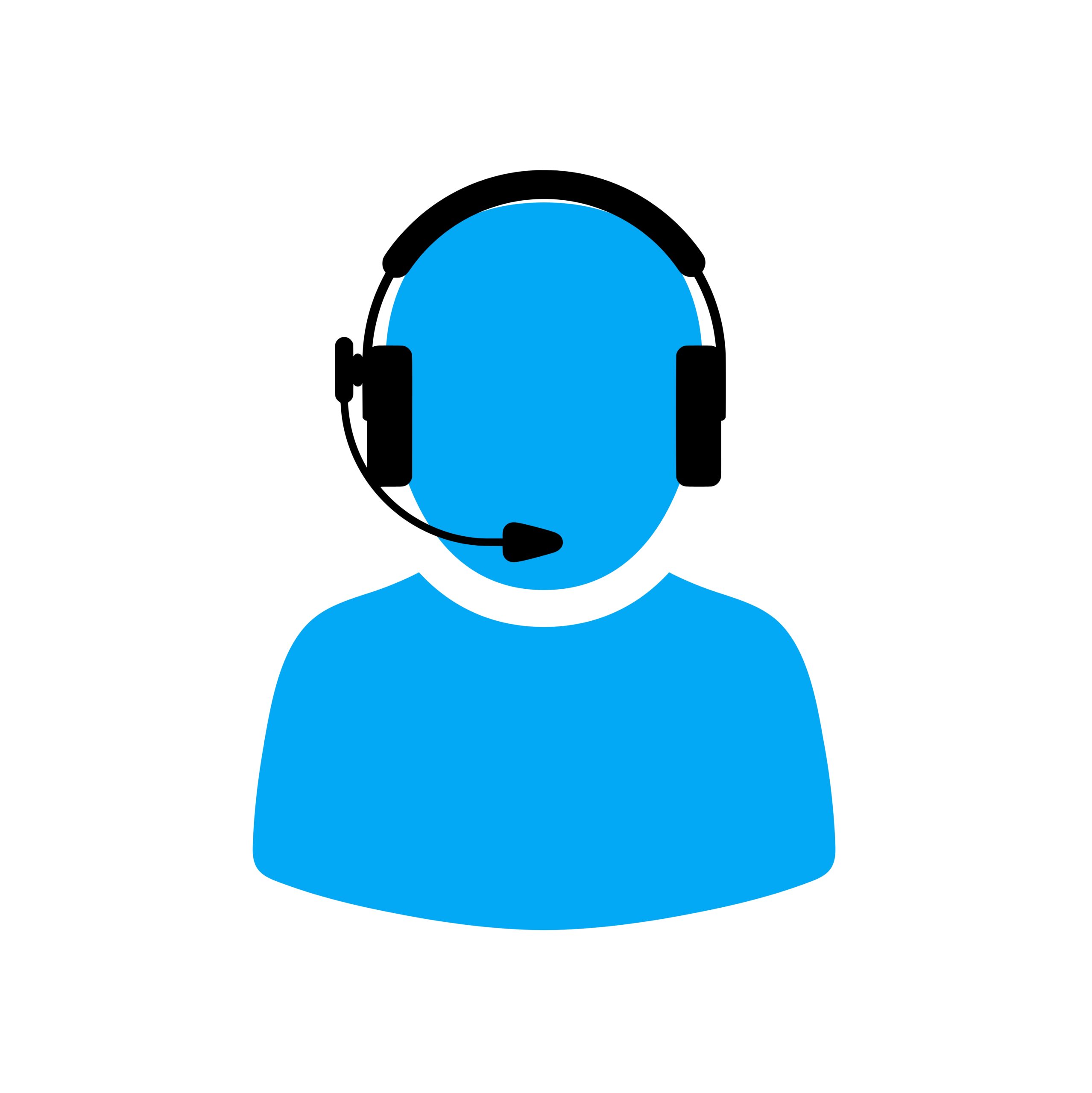Symbol Mann mit Headset